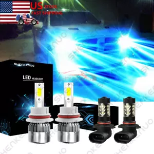 8000k LED Headlight Hi/Lo+Fog Bulbs Combo for Dodge Ram 1500 2500 3500 2002-2005 - Picture 1 of 10