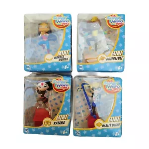 Set Of 4 Sealed DC Super Hero Girls Figurine Mini 2" Inch Mattel 2016 Collection - Picture 1 of 8