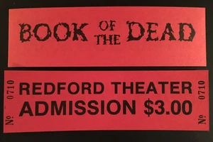 EVIL DEAD (BOOK OF THE DEAD) 1981 BLOOD RED PREMIERE TICKET RARE UNUSED MINT! - Picture 1 of 6