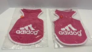 Adidog Gilet/Maglietta per Cani Estivi Leggeri Set di 2 Rosa Medio - Foto 1 di 4