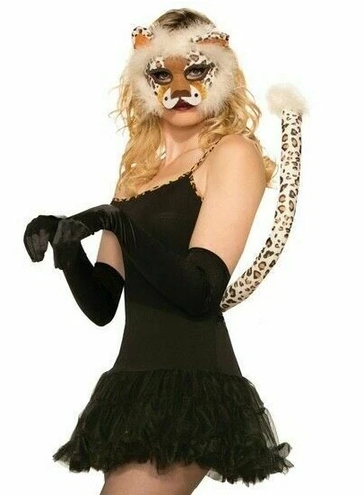 Adult Leopard Mask and Tail Costume accessory - Image 1 of 1