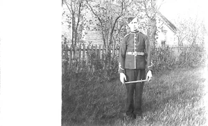 Soldato di fanteria canadese nel 1903, cartolina fotografica reale - Foto 1 di 2