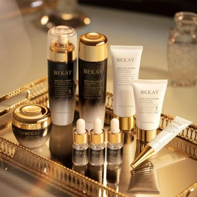 Cuidado de la piel cuidado facial rutina tónico esencia crema caviar de lujo 9 piezas cuidado facial Foto 1 de 4