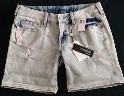 Women's BUFFALO Distressed Denim Shorts Size 27 Blue Wash New PETE Reg Rise  - Image 1 of 4
