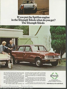1972 TRIUMPH TOLEDO advertisement, British Leyland Triumph, British advert - Picture 1 of 1