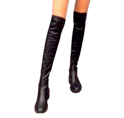 Gianni Bini GB Game Changer Over The Knee Lug Sole Tall Boots Black New - Image 1 of 4