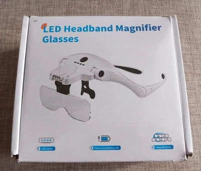 LED Stirnlampe/Brille/Headband Magnifier Glasses ARTDOT - Bild 1 von 4