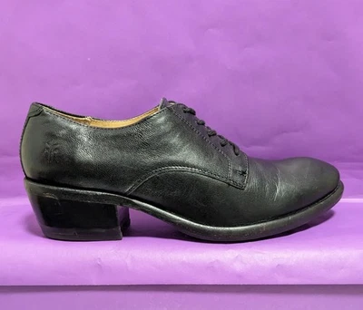 Frye Carson Oxford Plain Toe Shoes Womens 9 Black - Image 1 of 4