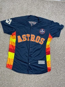 Blau Majestic Houston Astros Altuve Springer World Series Trikot Herren M - Bild 1 von 9