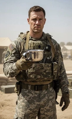 Ciotola navetta da barba esercito acciaio tazza sapone da barba viaggio campeggio escursionismo barca sci - Immagine 1 di 4