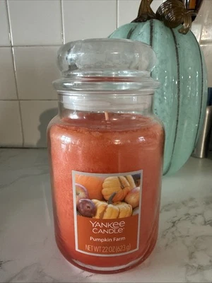 Yankee Candle PUMPKIN FARM Large Jar 22 Oz FALL HALLOWEEN THANKSGIVING NEW - Image 1 of 4