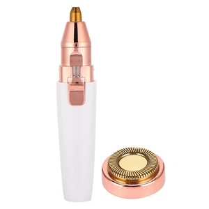 2 in 1 Lippenstift geformt Frauen Elektrischer Augenbrauen Trimmer Haarentfernungsgerät Rasur - Bild 1 von 12