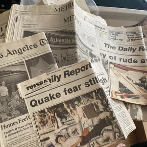 HTF October 2, 1987 LOS ANGELES TIMES - WHITTIER EARTHQUAKE - Multiple Paper SEE - Picture 1 of 10