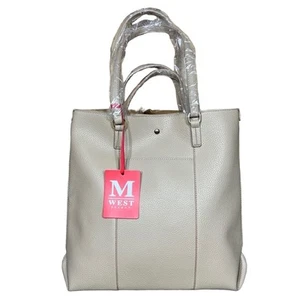 Montana West Beige Taupe Faux Leather Top Handle Satchel Tote Bag Shoulder Bag - Picture 1 of 9