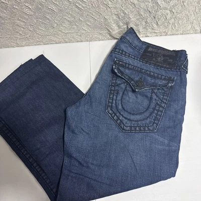 Pantalones de mezclilla True Religion Billy Super T de colección para hombre 38x34 corte boot EE. UU. puntada gruesa Y2K Foto 1 de 4