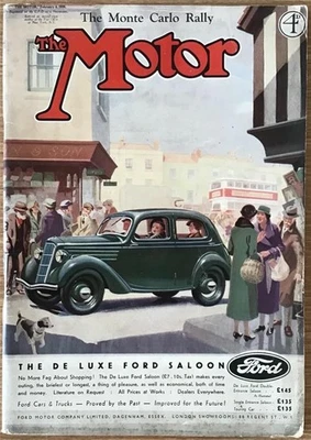THE MOTOR Magazine 4 Feb 1936 MONTE CARLO RALLY  3? Litre Alvis Road Test - Image 1 of 4