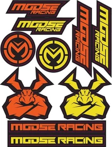 Hoja de calcomanías Moose Racing Agroid 8x10" amarillo/naranja - Imagen 1 de 2