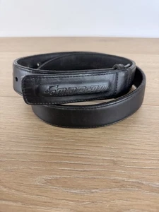 Snap-On Black Leather Belt Men's Waist Size Small 30-32 Tool Accessory Staple - Picture 1 of 8