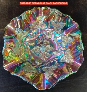 MILLERSBURG RADIUM 10” PURPLE “BLACKBERRY WREATH” BOWL – GORGEOUS!!! - Picture 1 of 7