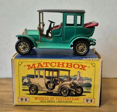 Y 3 1910 Benz Limousine Models of Yesteryear Matchbox - mit E Box - - Bild 1 von 4