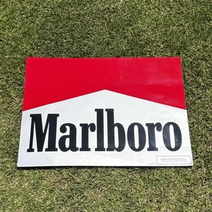 Vintage Marlboro Fenster Tür Werbung 90’s Decal Sticker Schild 22”x16” Neu aus altem Lagerbestand - Bild 1 von 12