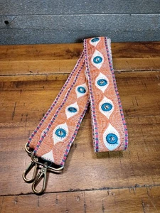 Joy Susan Embroidered Guitar Purse Strap Crossbody Nazar Turquoise - Picture 1 of 5