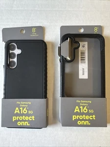 TWO PACK Protect ONN Fitted Cases For Samsung Galaxy A16 5G Black & Black/Clear - Picture 1 of 5