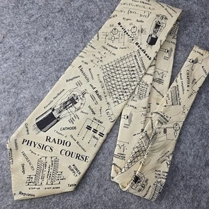 Museum Artifacts Radio Physics Course Necktie Silk Tie - Picture 1 of 12