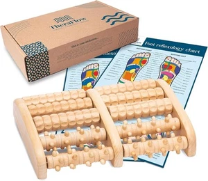Wooden Foot Massager for Plantar Fasciitis Relief | Feet Roller for Neuropath... - Picture 1 of 8