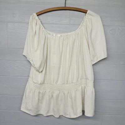 LC Lauren Conrad в полоску пеплум верхний женщин размер 2XL новый с Ярлыками - Изображение 1 из 4