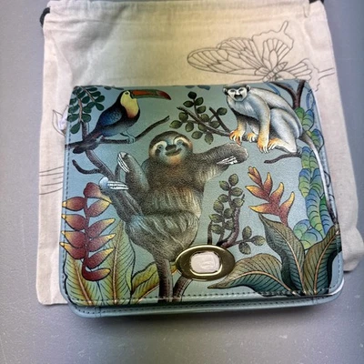 Bandolera organizadora con solapa frontal ANUSCHKA NUEVA CON ETIQUETAS🦥RFID-INCREÍBLE AMAZON 7431-AMA Foto 1 de 3