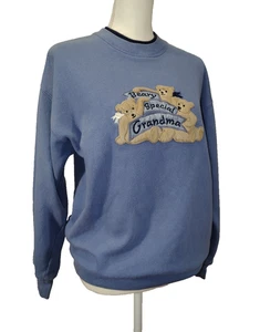 Maglione Nonna Taglia Med Blu Vintage "Orso Speciale Nonna" - M&C Sportswear - Foto 1 di 16