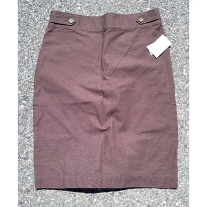 New Banana Republic Cotton Brown Skirt Size 10 Slit in Back Below Knee $39.99 - Picture 1 of 3