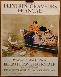 Affiche originale Hommage à Mary Cassatt exposition de 1972 /RS608 - Picture 1 of 2