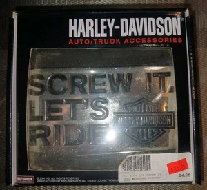 Harley Davidson Auto/truck Trailer Hitch Cover Screw It Lets Ride Chrome - Picture 1 of 3