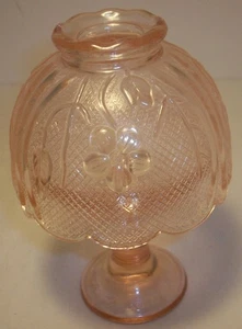 Tiara/Indiana Glass: Pink Two-Piece Tealight Candle Fairy Lamp: EXC: NR - Picture 1 of 3