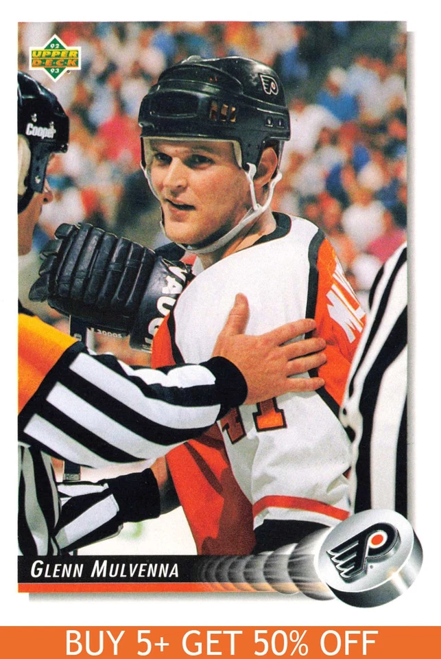 1992-93 Upper Deck #490 Glenn Mulvenna Philadelphia Flyers Hockey - Image 1 of 2