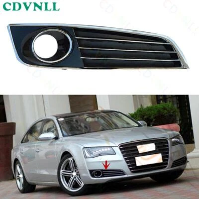 Крышка противотуманной фары правый передний бампер для Audi A8 D4 2011-2014 хромированная отделка - Изображение 1 из 4