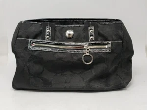 Coach Daisy Signature große Tasche/Beuteltasche Nylon schwarz mit Top Zustand - Bild 1 von 8