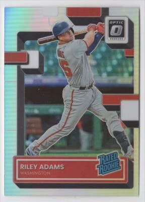 2022 DONRUSS OPTIC  RATED ROOKIE HOLO Riley Adams Rookie Washington Nationals - Image 1 of 2