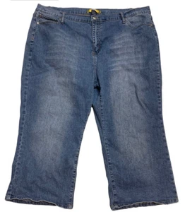 Drama Gold Jeans Damen Erwachsene Größe 20 Blau Capri Denim D50264X - Bild 1 von 12