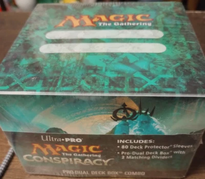 Conspiracy MTG Ultra Pro Dual Deck Box Combo w/2 Dividers 80 Sleeves New - Image 1 of 2