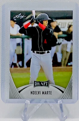 2021 Leaf Draft Noelvi Marte #12 - Reds - Image 1 of 2