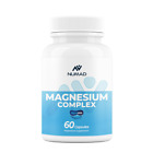 Magnesium Complex 60 Capsules, Natural Anti Anxiety & Stress Relief 500mg