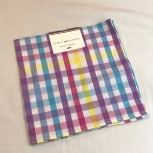 Neu mit Etikett - Tommy Hilfiger Einstecktuch Gittermuster bunt - Bild 1 von 3
