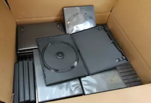Set 25 Premium DVD Einzelhüllen Standard schwarz Ersatzboxen - 3 extra hinzugefügt - Bild 1 von 2