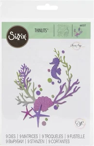 Sizzix Thinlits CORAL REEF di Olivia Rose fustellate 665317 cavalluccio marino marino oceano - Foto 1 di 5