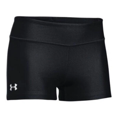 NEW UNDER ARMOUR [S] Women’s ON THE COURT 3″ Compression Shorts-Black 1300158 - Image 1 of 2