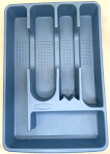 Rubbermaid Flatware Trays Holder 2919 Blue Silverware Utensil Organizer Vintage - Picture 1 of 9