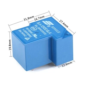 T90 SONGLE Mini Power Relays SLA-05V 09V 12V 24V 48VDC-SL-A -SL-C 4-5-6Pin 30A - Picture 1 of 5
